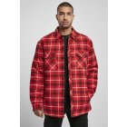 Męska kurtka  // Urban classics Plaid Quilted Shirt Jacket red/black