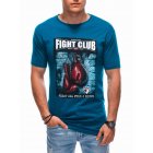 Men's printed t-shirt S1861 - turquoise