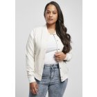 Damska  kurtka  // Urban classics Ladies Inset College Sweat Jacket lightgrey/white