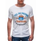 Men's printed t-shirt S1706 - white