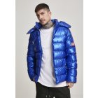 Męska kurtka zimowa // Mister Tee NASA Insignia Metallic Puffer Jacket blue