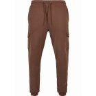 Męskie spodnie dresowe // Urban Classics Fitted Cargo Sweatpants bark