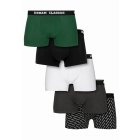 Bokserki // Urban classics Boxer Shorts 5-Pack wht+dgrn+cha+logo aop+blk