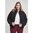 damska kurtka // Urban Classics Ladies Boxy Sherpa Puffer Jacket black
