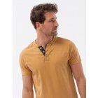Men's plain t-shirt - yellow melange S1390