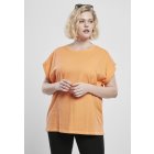 Damska bluzka z krótkim rękawem // Urban classics Ladies Extended Shoulder Tee papaya