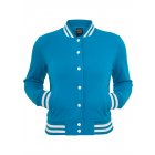 Damska college bluza // Urban classics Ladies College Sweatjacket turquoise
