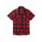 Koszula męska // Brandit Checkshirt Halfsleeve red/black