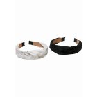 Urban Classics / Light Headband With Knot 2-Pack black/white