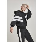damska kurtka // Urban Classics Ladies Crinkle Batwing Jacket blk/wht