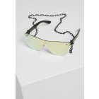 Okulary przeciwsłoneczne // Urban classics Chain Sunglasses black gold mirror