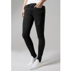 Spodnie // Urban classics Ladies Ripped Denim Pants black washed