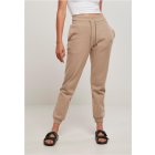 Damskie spodnie dresowe // Urban Classics Ladies Organic High Waist Sweat Pants softtaupe