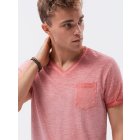 Men's plain t-shirt S1388 - coral
