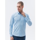 Men's shirt with long sleeves REGULAR FIT - light blue K606