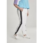 Damskie spodnie dresowe // Urban classics Ladies Striped Crinkle Pants wht/blk