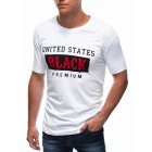 Men's printed t-shirt S1405 - white