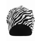 Czapka // MasterDis Printed Jersey Beanie zebra/black