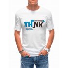 Men's printed t-shirt S1898 - white