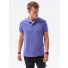 Men's plain polo shirt S1374 - violet