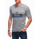 Men's printed t-shirt S1867 - gray