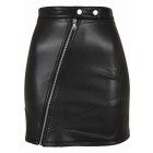 Spódnica damska // Urban Classics / Ladies Synthetic Leather Biker Skirt black