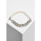 Urban Classics / Pearl Flat Chain Bracelet silver