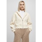 Damska  kurtka  // Urban Classics Ladies Short Oversized Zip Jacket whitesand