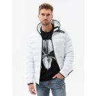 Men's mid-season quilted jacket C451 - white