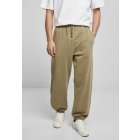 Męskie spodnie dresowe // Urban classics Overdyed Sweatpants khaki
