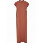 Urban Classics / Ladies Long Extended Shoulder Dress terracotta