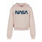 Bluza dziecięca // Mister tee Kids NASA Cropped Hoody pink