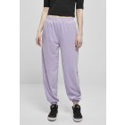 Damskie spodnie dresowe // Urban Classics Ladies High Waist Ballon Velvet Sweat Pants lavender