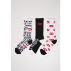 Skarpety // Mister tee Kiss Socks 3-Pack black/white/red