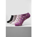 Skarpety // Urban classics Recycled Yarn Flower Invisible Socks 4-Pack grey+black+white+lilac