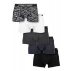 Bokserki // Urban classics Organic Boxer Shorts 5-Pack tron aop+white+grey+navy+black
