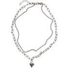 Urban Classics / Heart Icon Layering Necklace silver